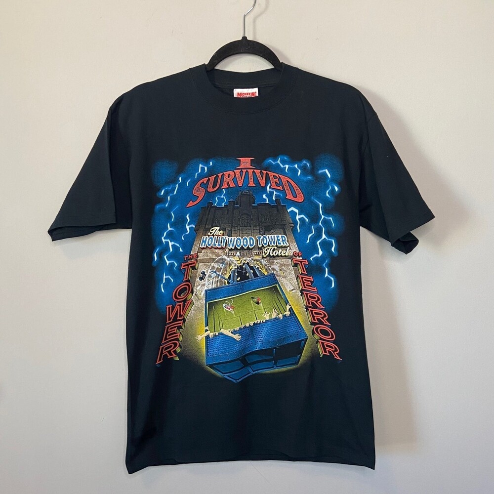 I Survived the Tower of Terror Hollywood Hotel Shirt Vintage 90 Size Medium